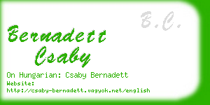 bernadett csaby business card